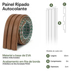Kit Rolos de Paineis Ripados Autocolantes CasaMax®