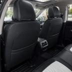 Kit Completo de Capas para Banco de Carro Domani em Couro Legítimo Universal 5 Lugares Com Airbag + Tapetes e Capa de Volante