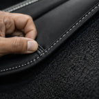 Kit Completo de Capas para Banco de Carro Domani em Couro Legítimo Universal 5 Lugares Com Airbag + Tapetes e Capa de Volante