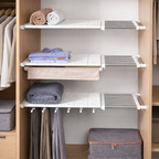 Prateleira Organizadora Ajustável para Armário | Space-Saving Cozinha e Roupeiro – Lumia