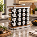 Liquidificador Multiuso 5 em 1 Com 2 Jarras de Vidro + BRINDE Porta Tempero Vertical 16 Potes - COMPRE 1 LEVE 2