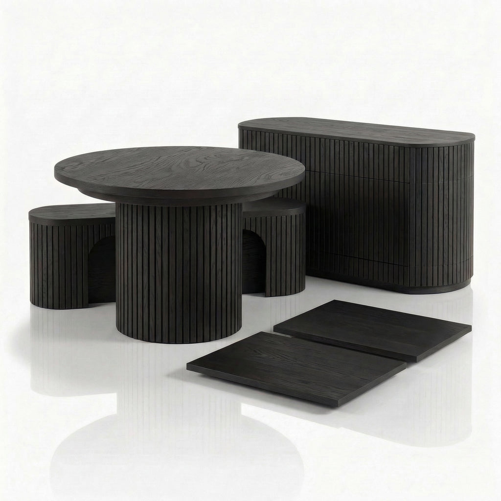 Mesa Expansível Oval Adapt em MDF
