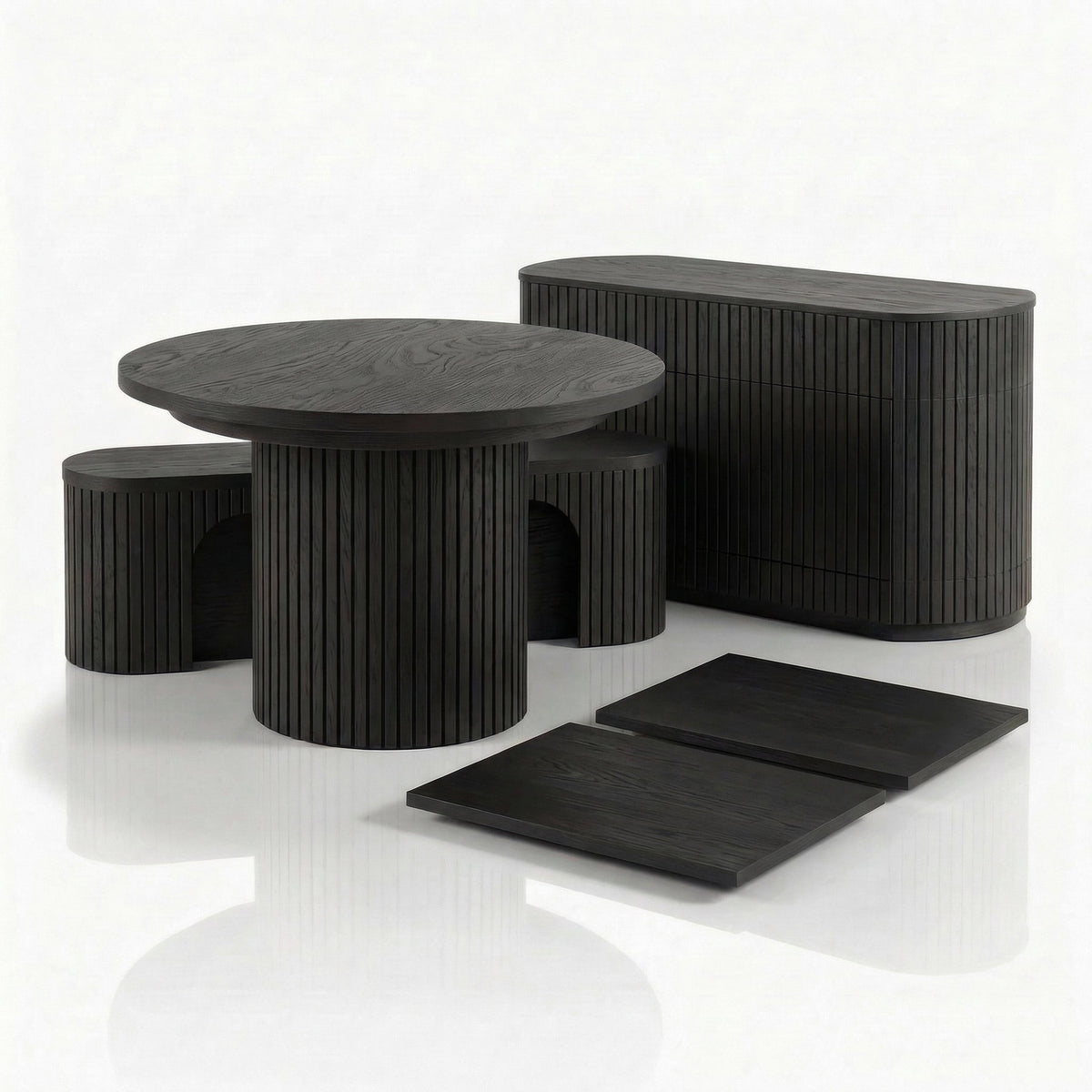 Mesa Expansível Oval Adapt em MDF