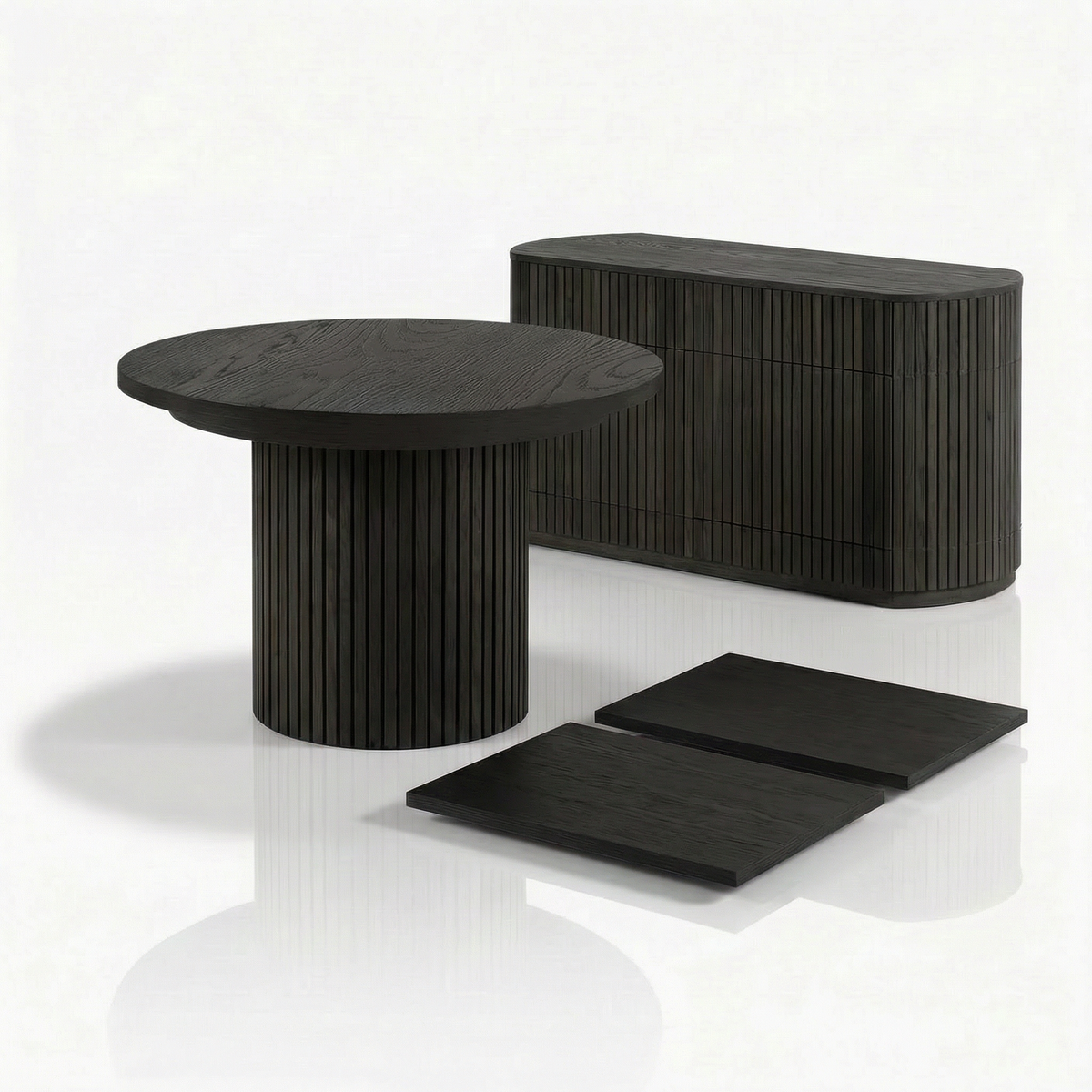 Mesa Expansível Oval Adapt em MDF