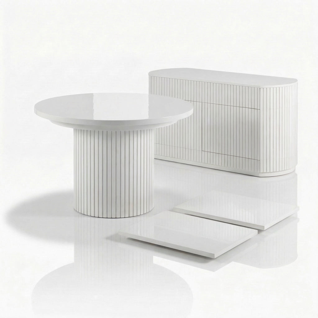 Mesa Expansível Oval Adapt em MDF