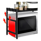 Organizador de Cozinha 2 em 1 com Prateleira para Micro-ondas e Condimentos